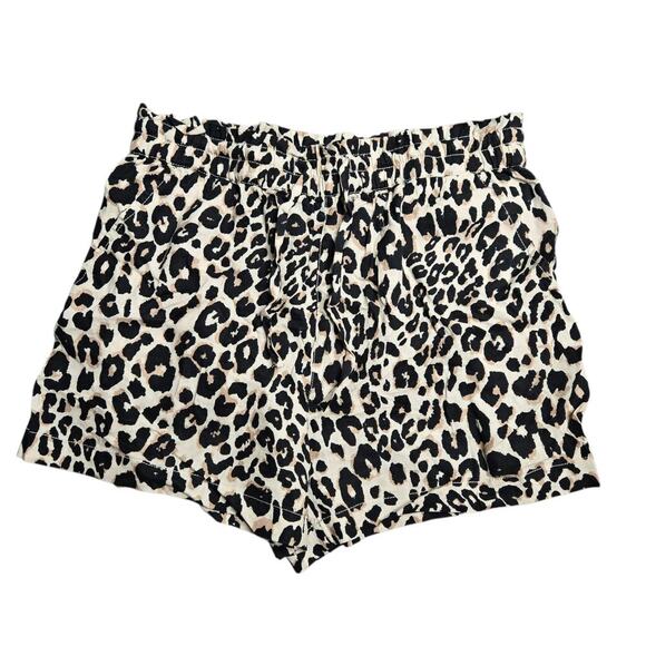 Sanctuary Leopard Print Drawstring Shorts Size: M - Picture 1 of 6